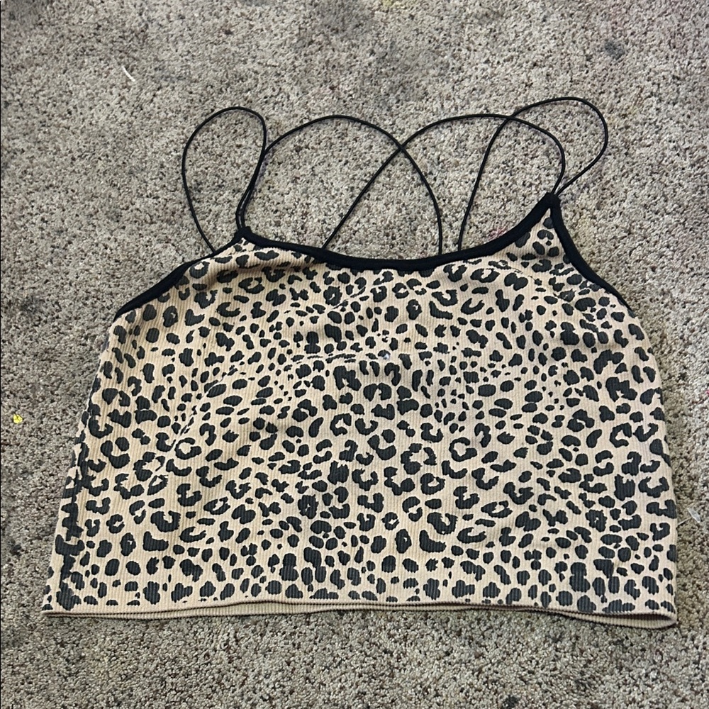 Leopard Print Women's Crop Top